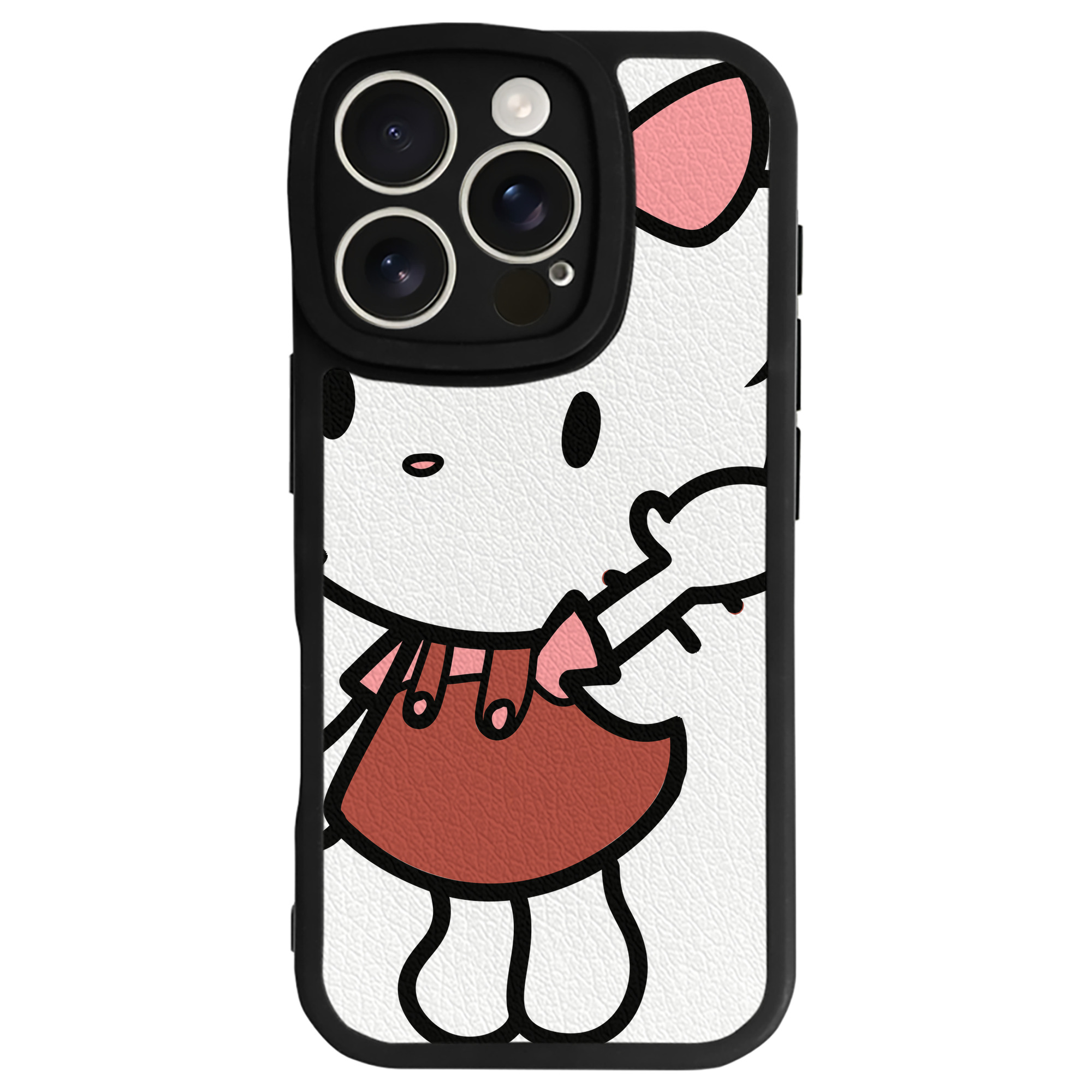 （画像用） Hello Kitty ハローキティ 【iPhone 16シリーズ対応】シリコンスマホケース（レザー調） 材質：シリコン